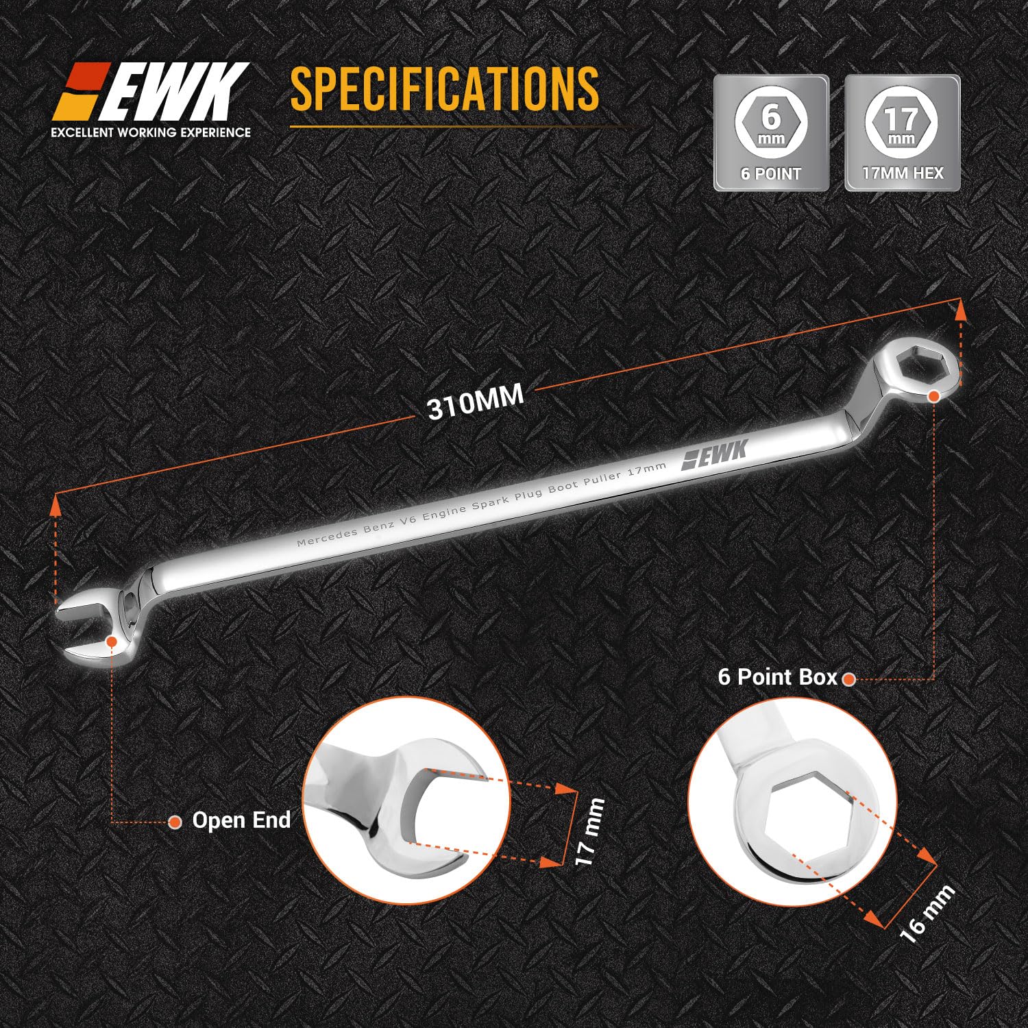 EWK forged steel close-up highlighting durable finish and longevity