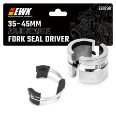 EWK front view of adjustable fork seal driver showing full tool, improves installation speed