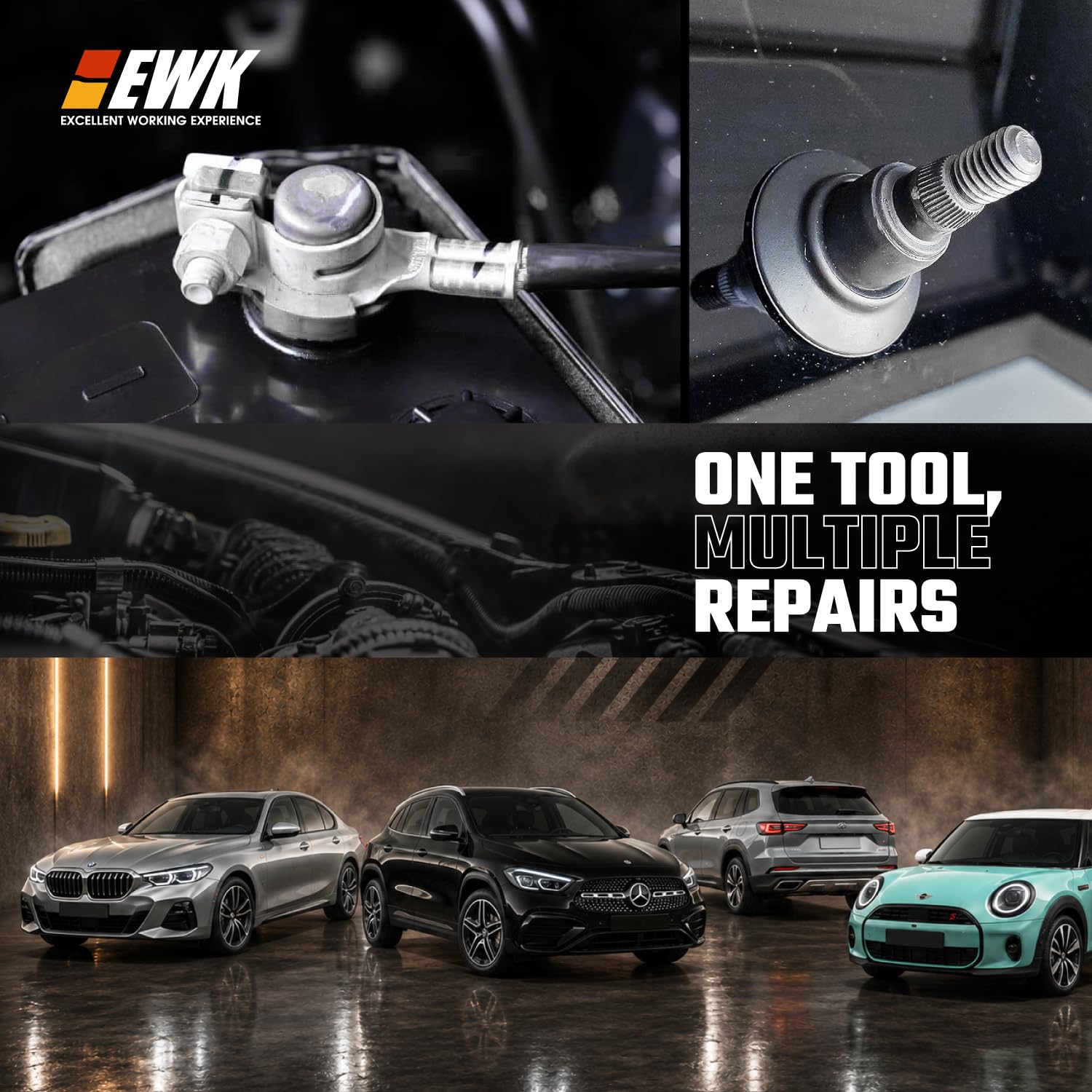 EWK pulling a stuck wiper arm from a windshield, preventing glass damage benefit