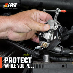 EWK T-handle detail showing ergonomic grip for one-handed torque advantage