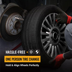 EWK wave-profile shaft detail for non-slip handling and accurate wheel alignment