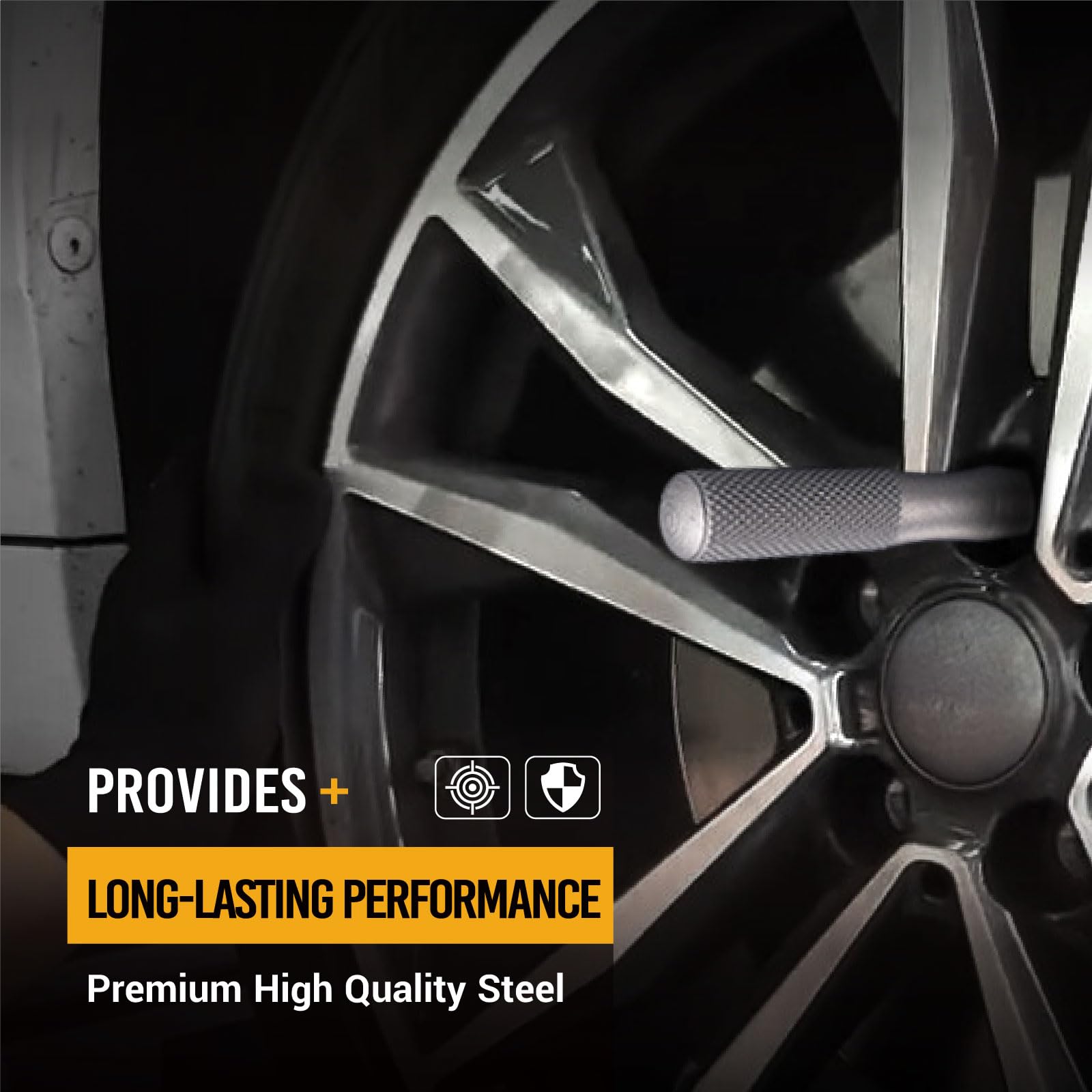 EWK wheel hanger in a workshop lifestyle scene for faster tire changes