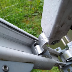 EXCELFU installed on awning arm demonstrating restored support and safer use