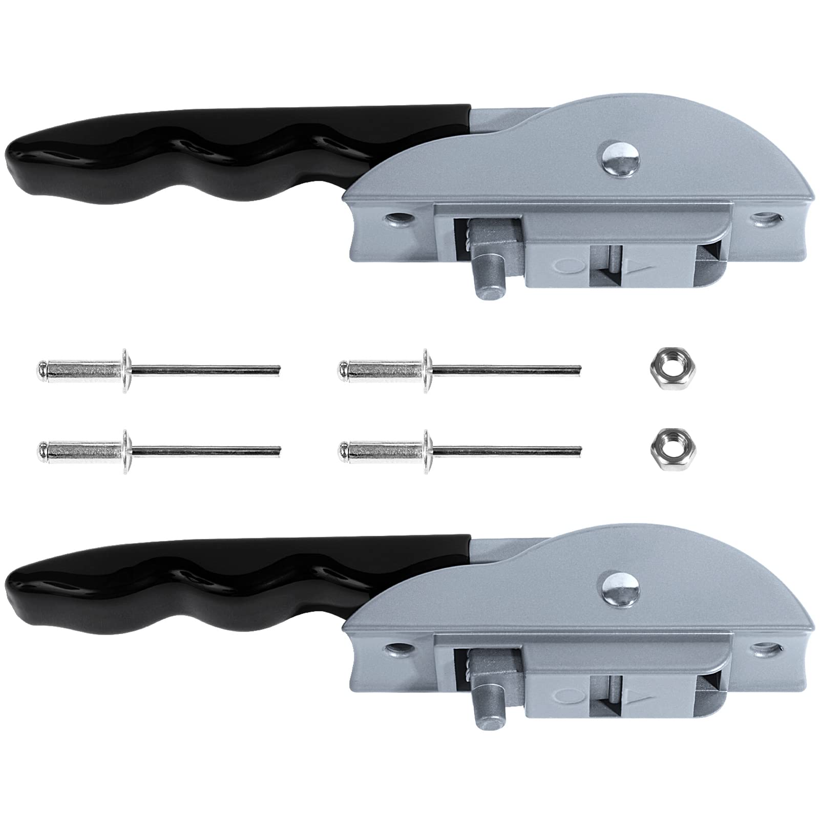 EXCELFU two handles with hardware laid out showing ready-to-install convenience