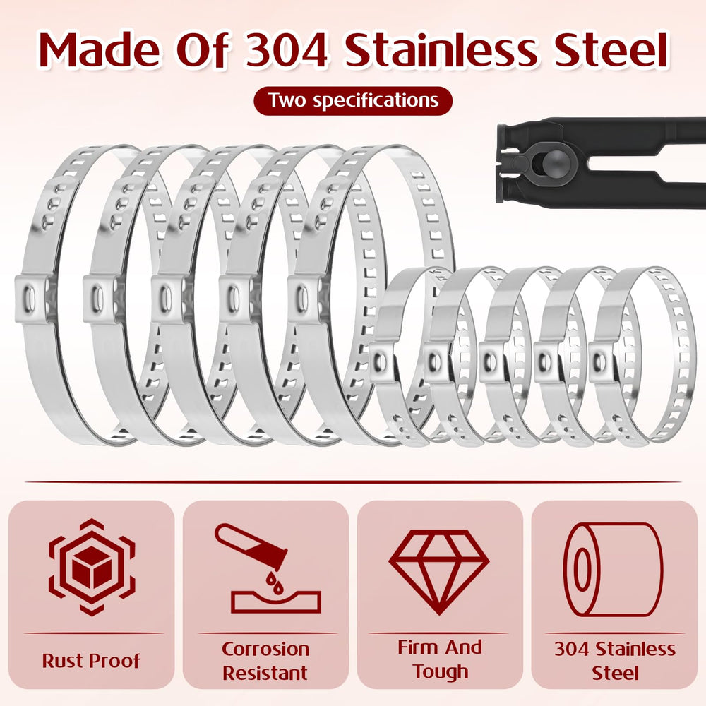 Exclaith clamps laid out to compare small and large sizes for versatility