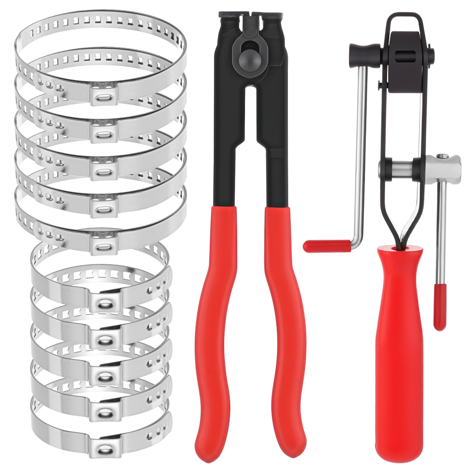 Exclaith front packaging showing pliers and 10 clamps for ready repairs
