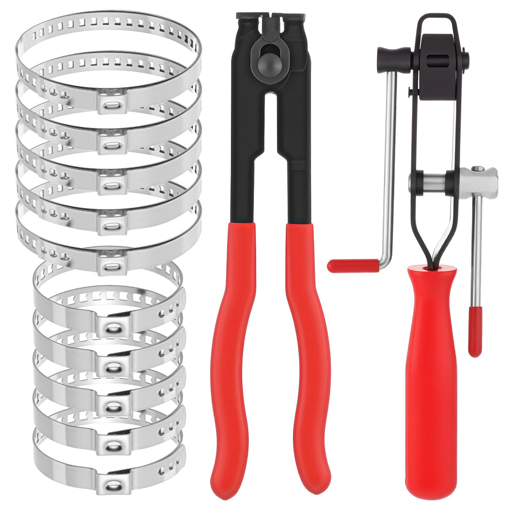 Exclaith front packaging showing pliers and 10 clamps for ready repairs