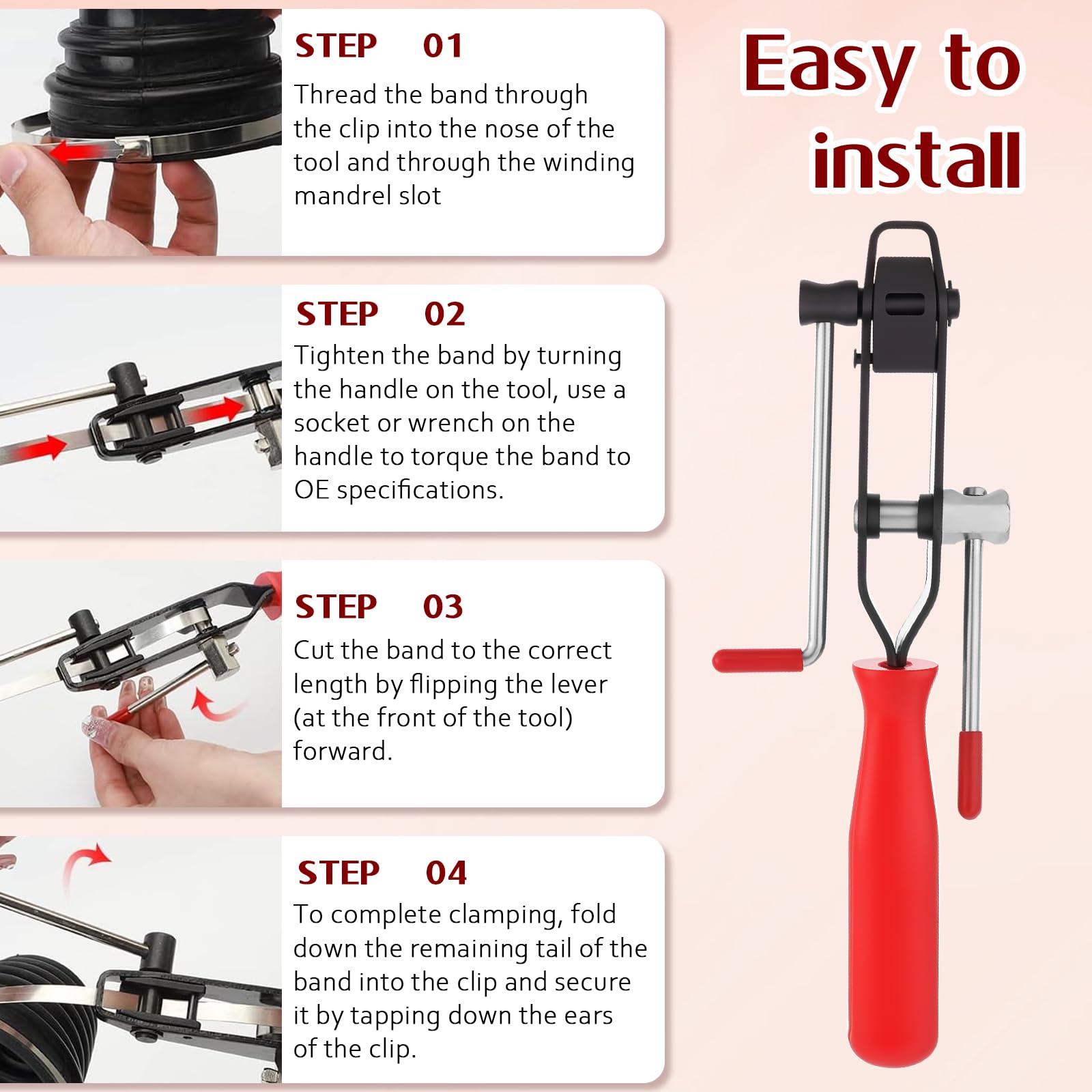 Exclaith pliers non-slip handle detail for comfortable use