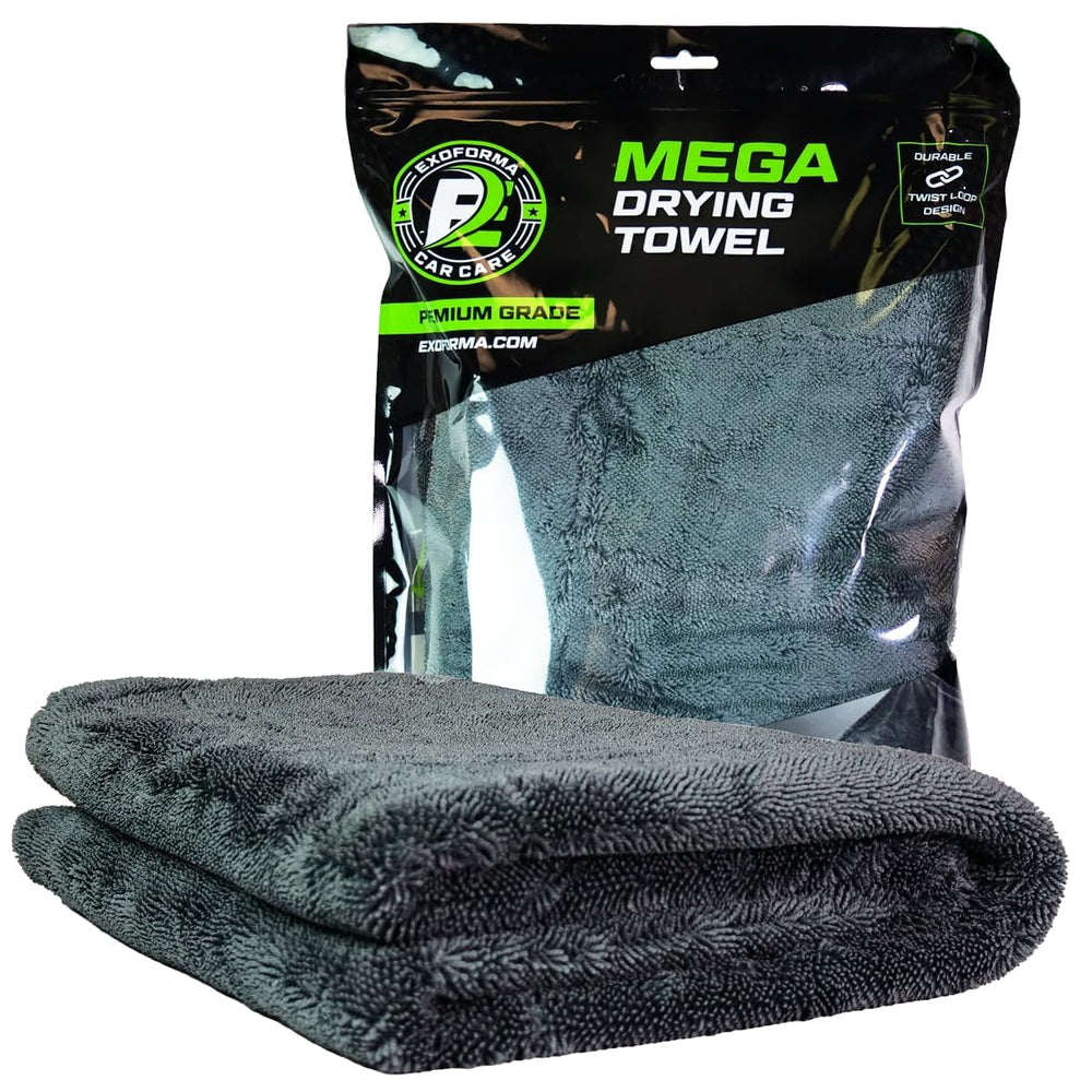 ExoForma front view of towel showing full 24x36 size and large absorbency benefit