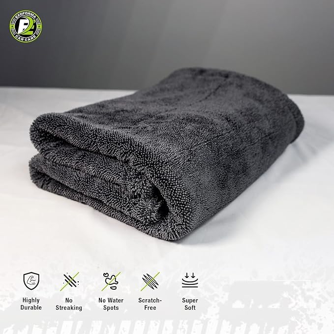 ExoForma lifestyle driveway setup showing efficient full-vehicle drying and time saved
