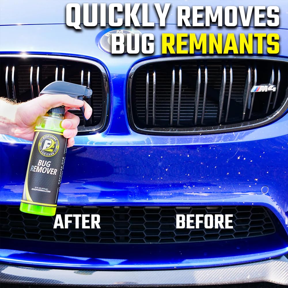 ExoForma spraying on bumper close-up demonstrating quick dissolution