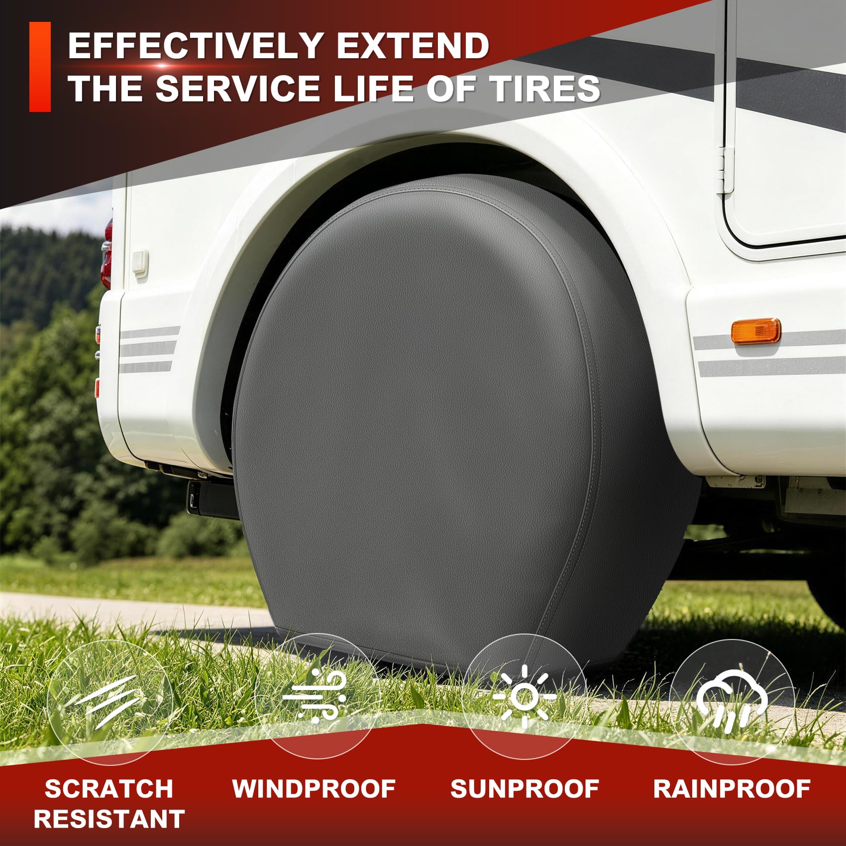 Explore Land elastic cord with auto lock securing cover for wind resistance