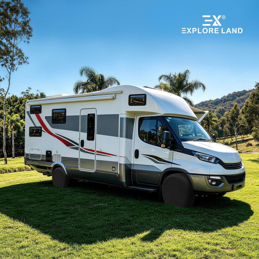 Explore Land four covers stacked illustrating a complete vehicle set