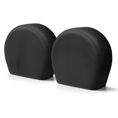 Explore Land front view of black tire cover protecting spare tire