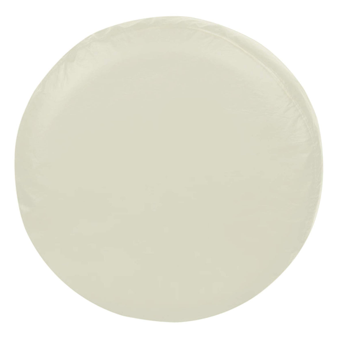 Explore Land front view of white spare tire cover showing full fit and protection