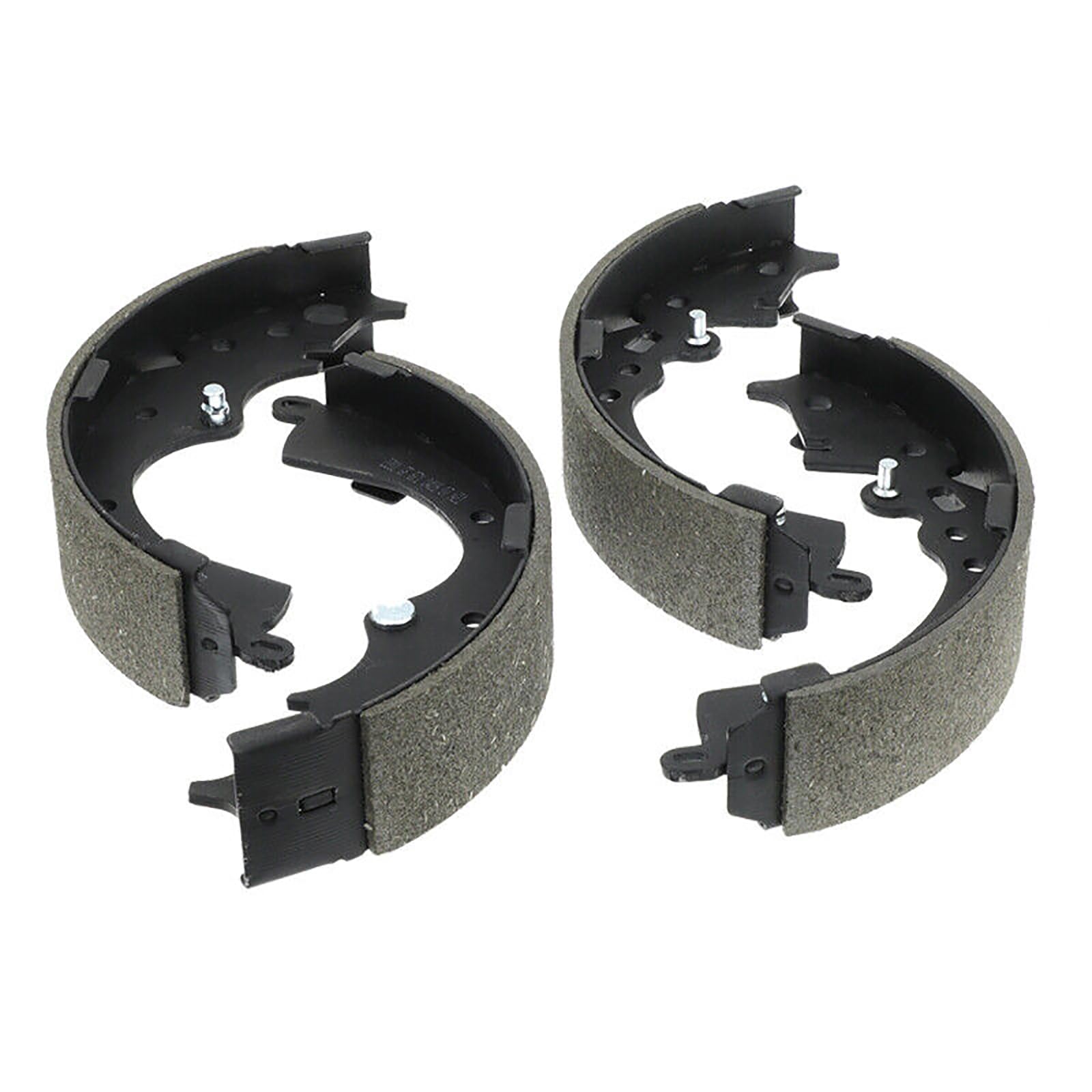 EXPPOWER rear drum brake shoes front view showing complete set and fitment benefit