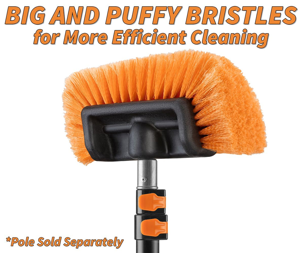 EXTEND-A-REACH close-up of five-sided bristles highlighting soft filaments for scratch-free cleaning