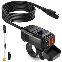 EXTRACTME front view of USB charger showing ports and casing, convenient charging