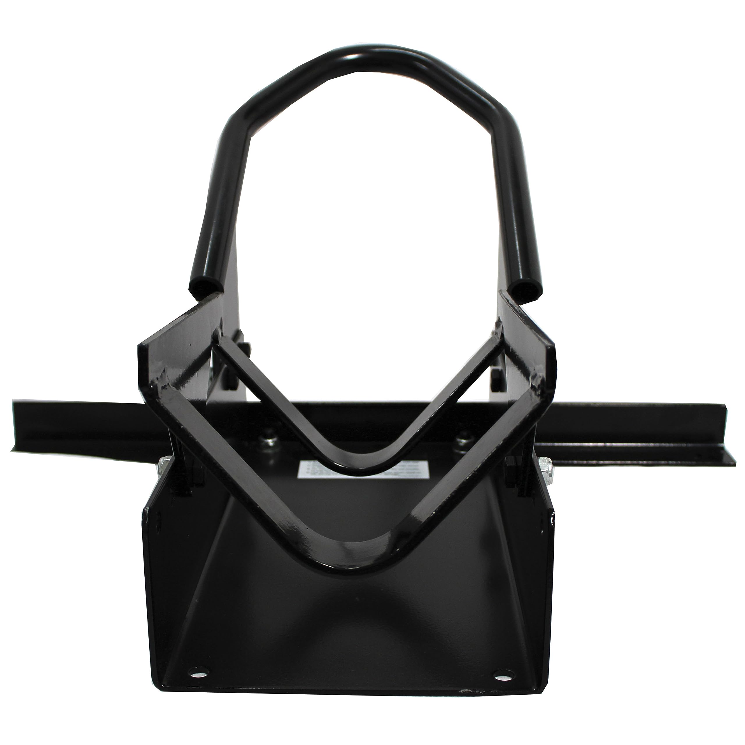 Extreme Max close-up of adjustable rear cradle showing fit for different wheel widths