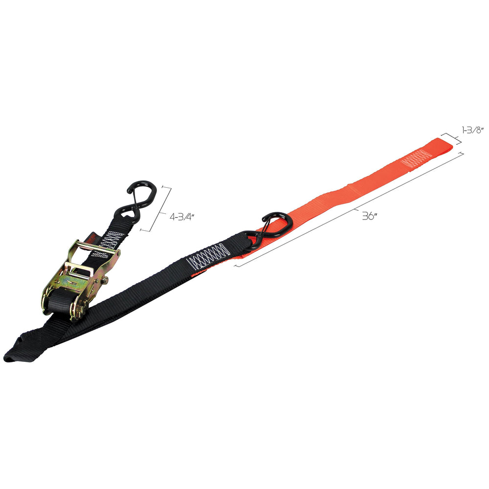 Extreme Max tie-down detail with ratchet and coated hooks for secure tensioning