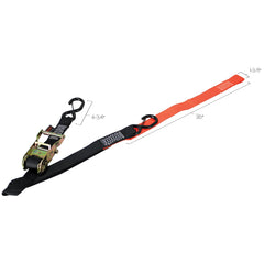 Extreme Max tie-down detail with ratchet and coated hooks for secure tensioning