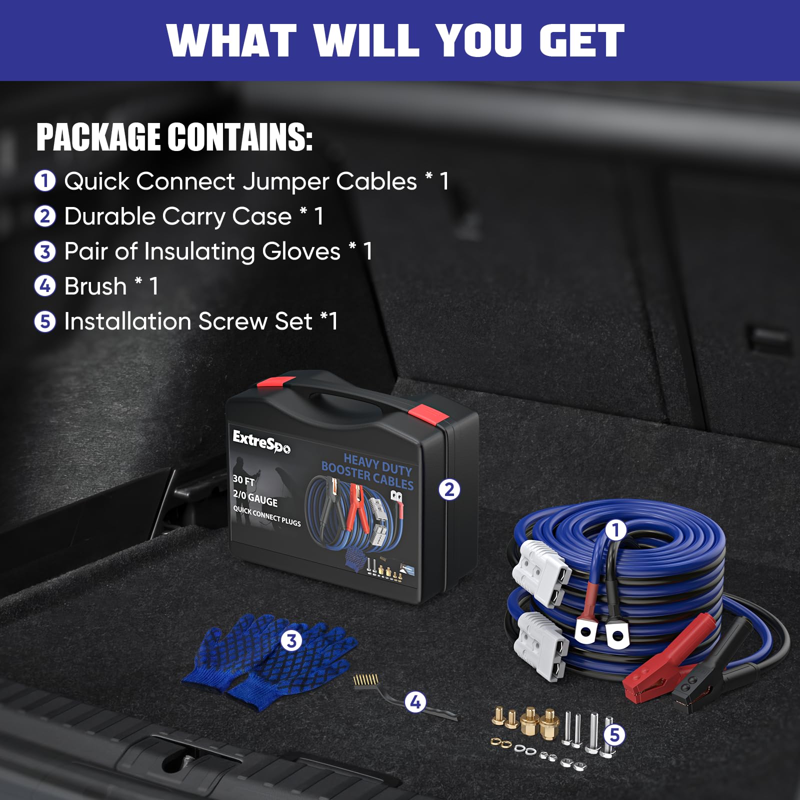 ExtreSpo roadside use with SUV illustrating quick, safe jump-start benefit