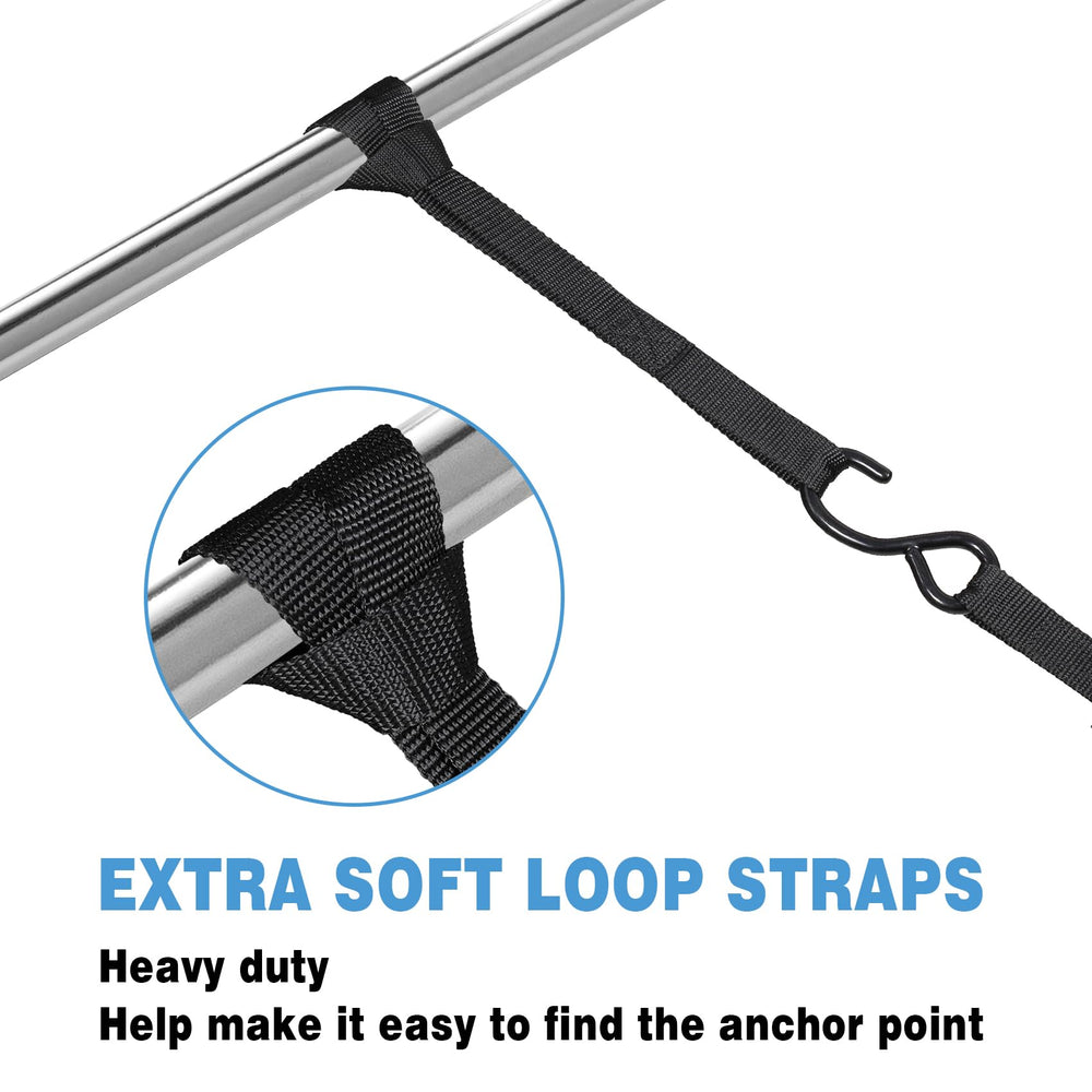 EXVITAL soft loop straps detail protecting frame and easing anchoring