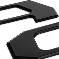 EyeCatcher front view of satin black tailgate letters showing clean fit and finish