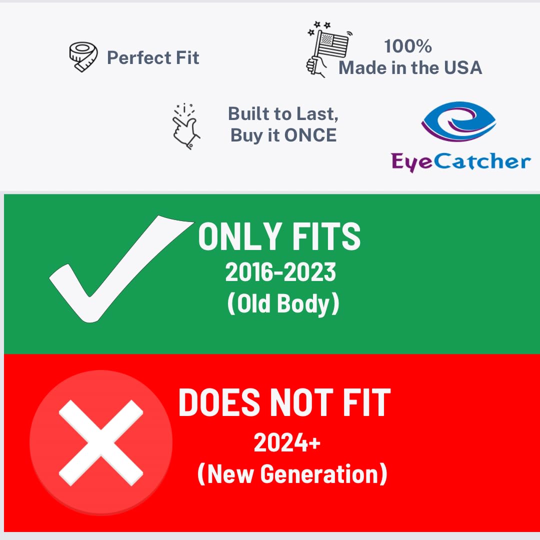 EyeCatcher letters next to ruler showing precise sizing and perfect fit for Tacoma