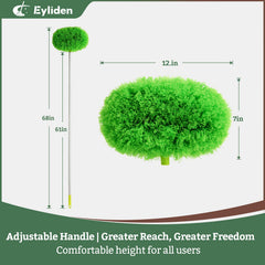Eyliden close-up of dual-sided microfiber head trapping dust effectively