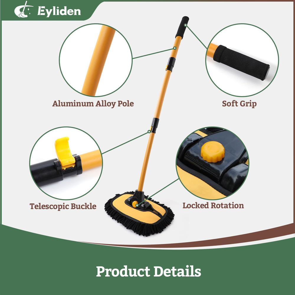 Eyliden brush in use on car roof showing safe, scratch-free cleaning