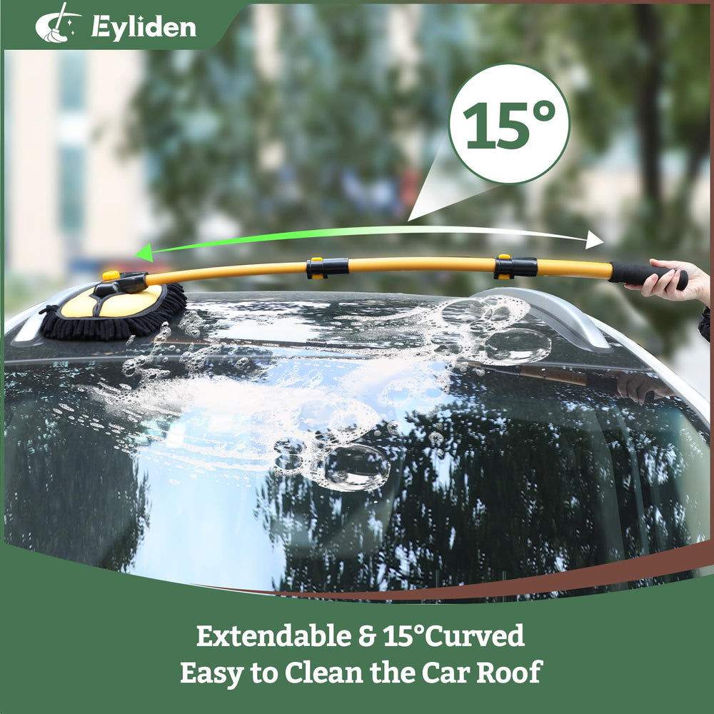 Eyliden removable microfiber heads in washing machine for easy cleaning