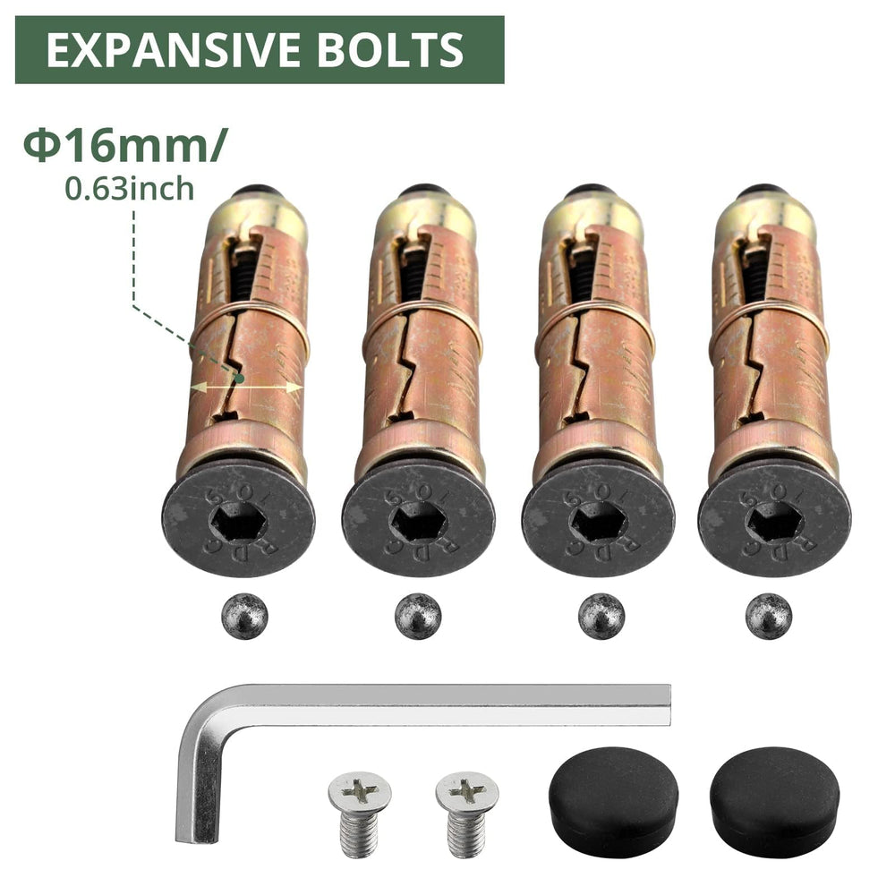 EYPINS folded anchor side profile lying flush, allowing safe vehicle drive-over and low profile