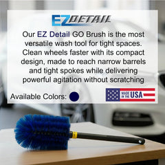 EZ Detail go brush bristle close-up showing chemical-resistant texture for durability