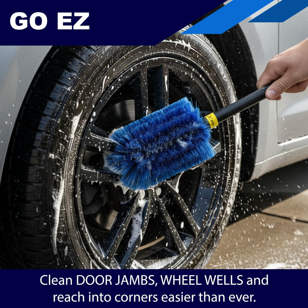 EZ Detail go brush cleaning brake caliper reaching tight spaces effectively
