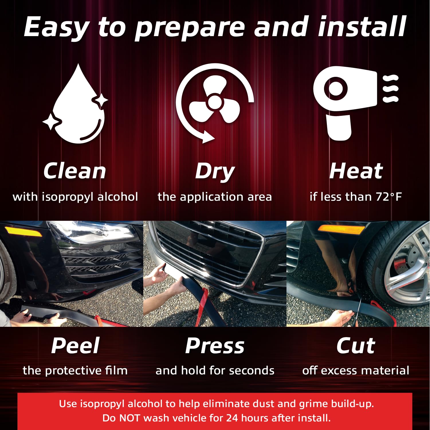 EZ Lip applied to side skirt demonstrating flexible fit and scrape prevention