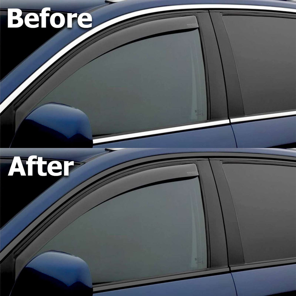 EZAUTO WRAP installed on door trim in lifestyle shot showing sleek blacked-out benefit