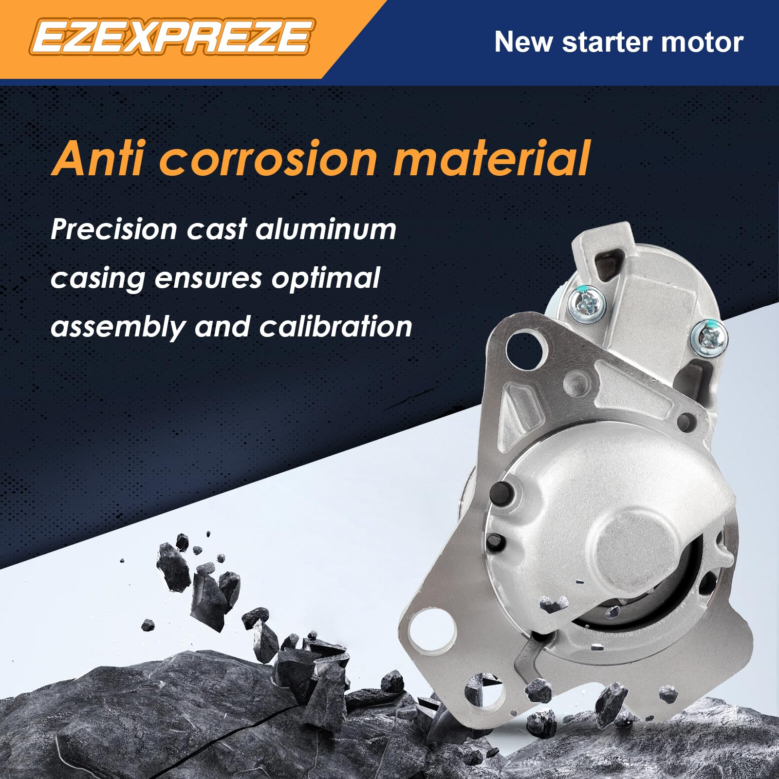 E EZEXPREZE starter label and specs visible for accurate part confirmation