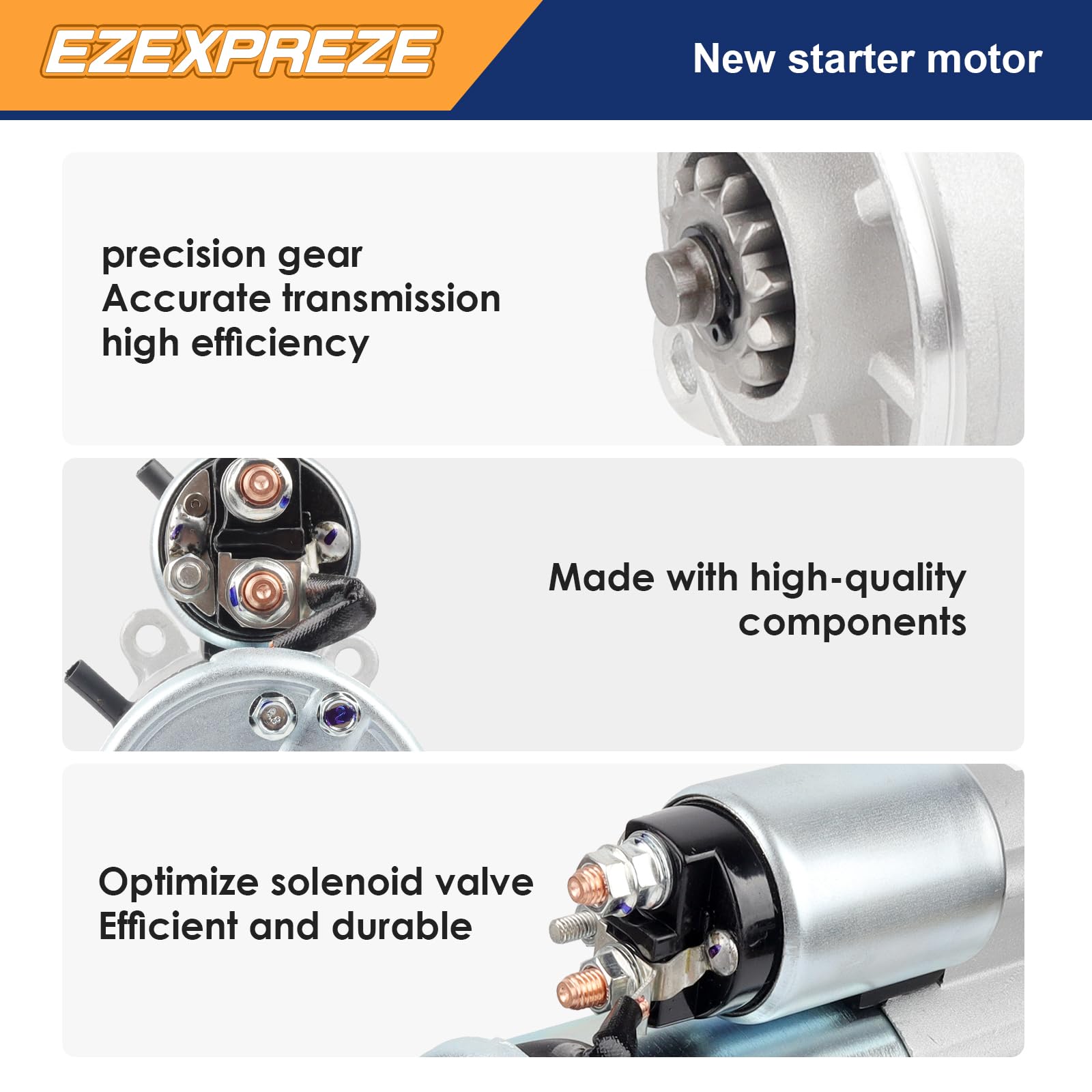 EZEXPREZE starter label and specs showing 12V 1.4kW for easy identification