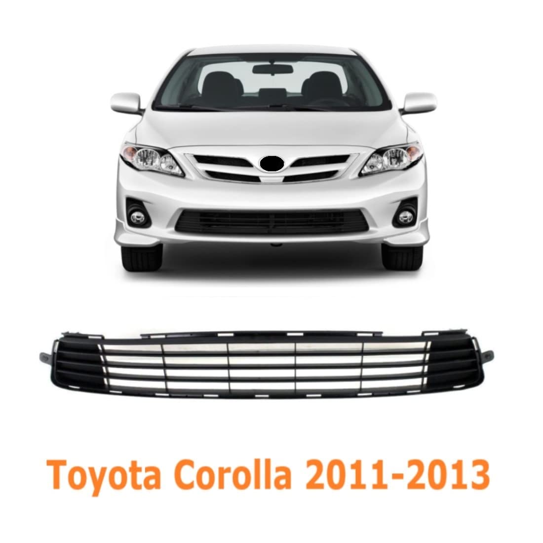 EzMech grille on Corolla in driveway illustrating refreshed front end