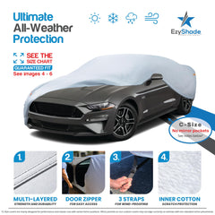 EzyShade fabric close-up displaying multi-layer texture and water resistance