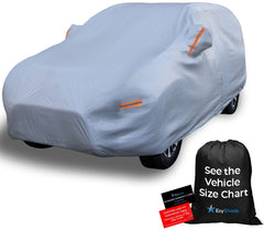 EzyShade front view showing full SUV coverage and weather protection