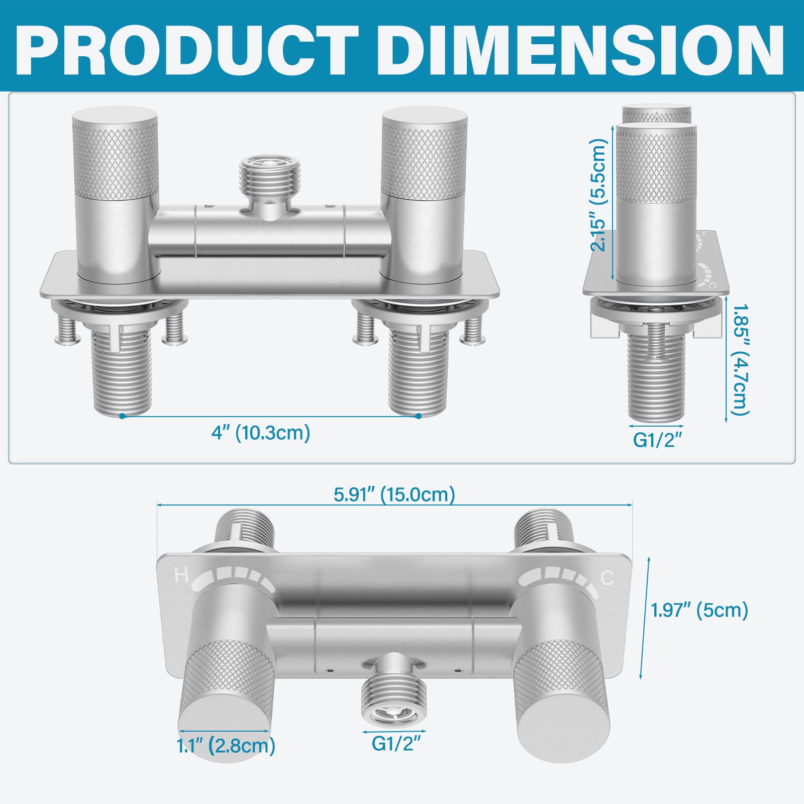 F-pianwe extended 48mm threaded shank for easier DIY installation