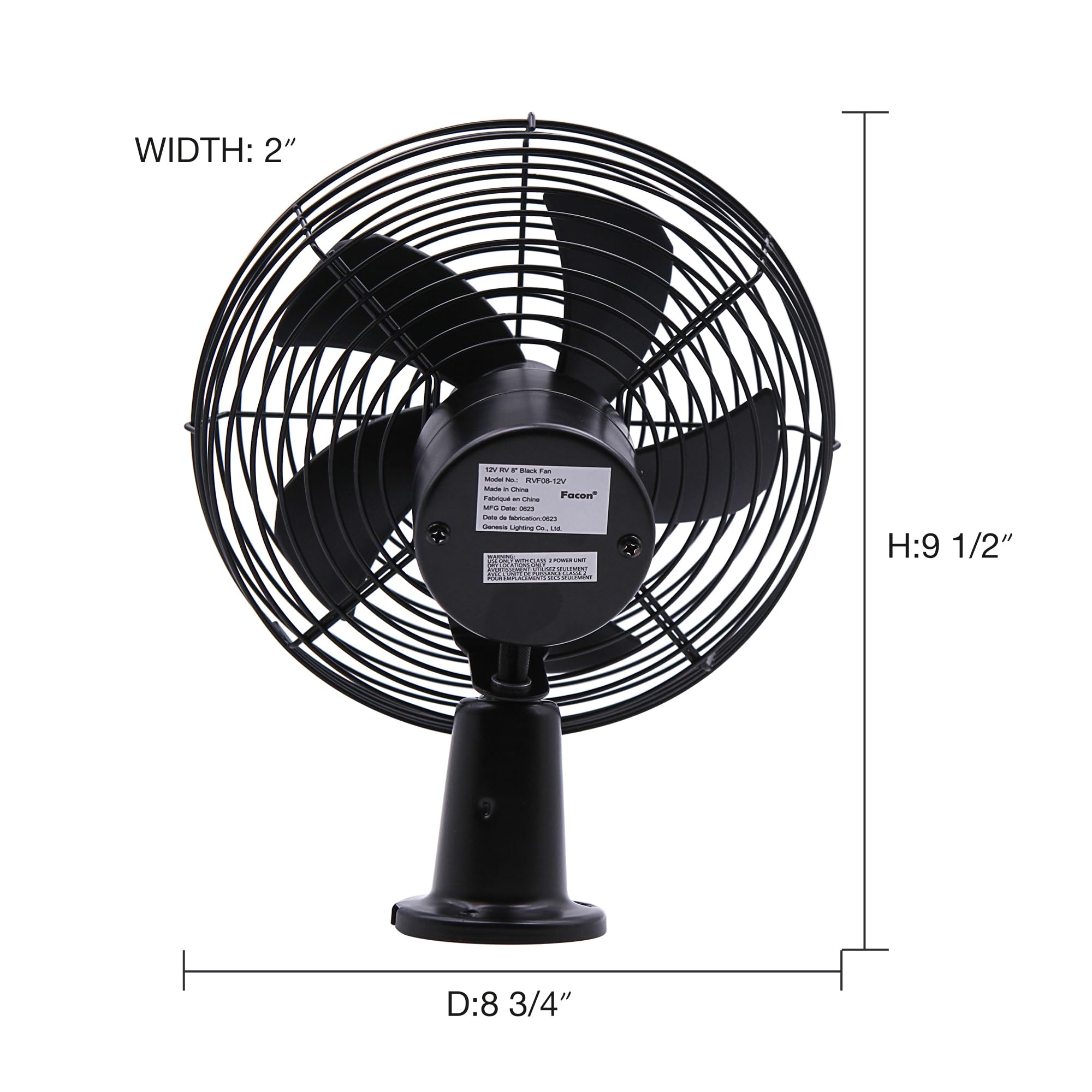 Facon side profile with three-way switch visible for quick speed control