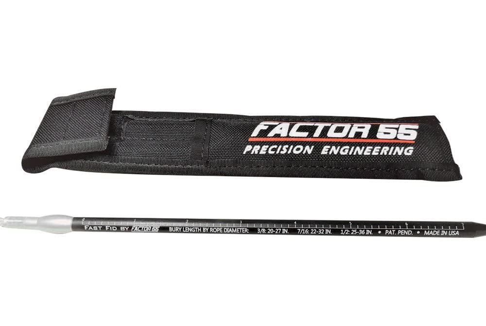 Factor 55 Fast FID inserted in synthetic winch rope for quick repairs