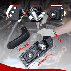 FAERSI handle mounted in door demonstrating easy direct-fit installation advantage