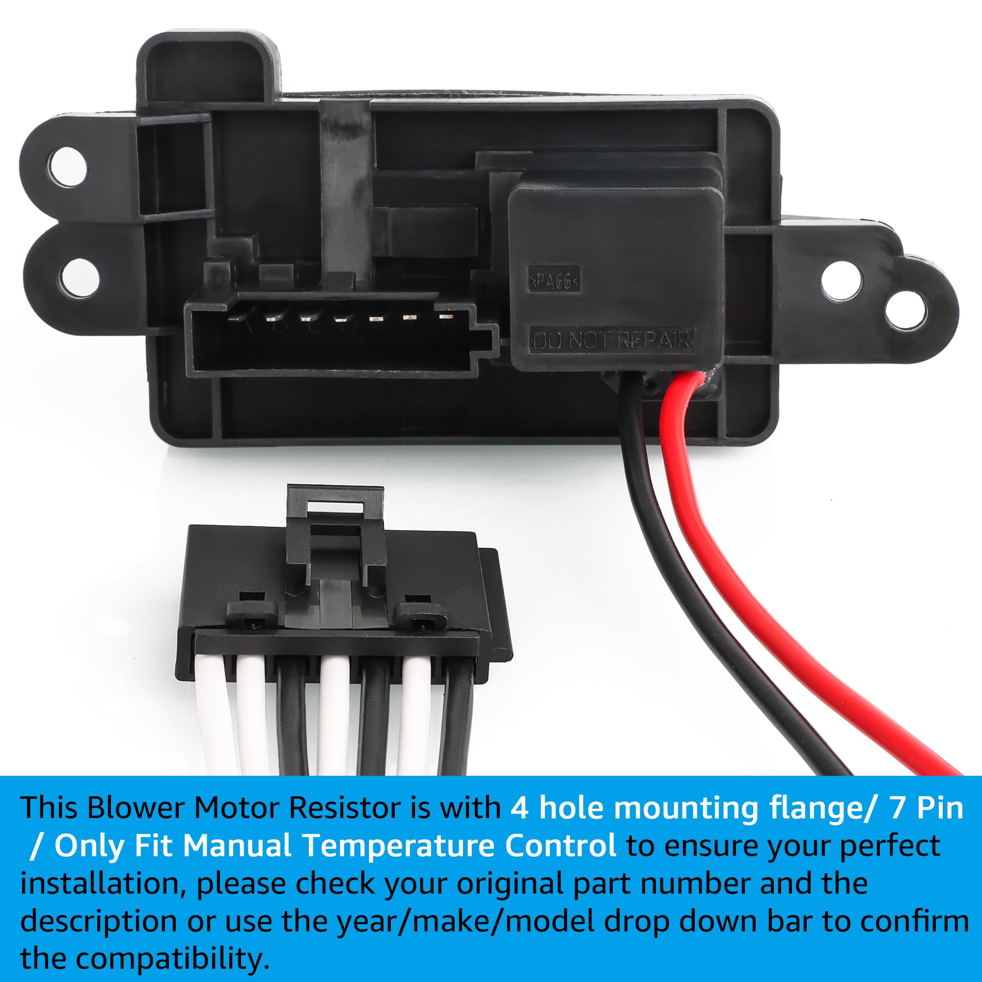 FAERSI resistor installed in HVAC housing illustrating direct-fit replacement