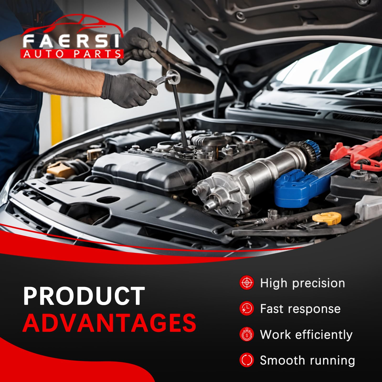 FAERSI MAF mounting bracket detail illustrating sturdy build and easy alignment