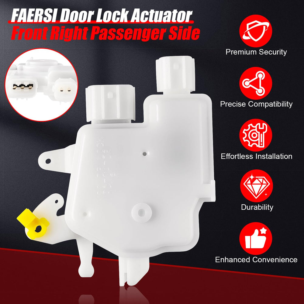 FAERSI actuator rear connector detail highlighting plug compatibility and easy install