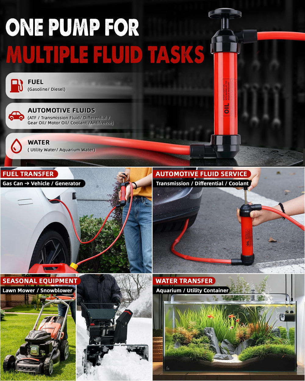 FAITIO hose material closeup showing chemical-resistant tubing for long life
